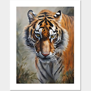 Tiger Portrait Oil Painting Art Posters and Art